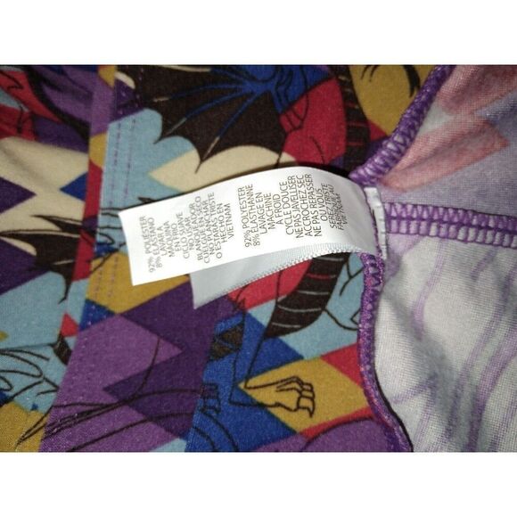 Lularoe Maleficent Dragon Leggings TC2 Diamond Multicolor - Picture 9 of 9
